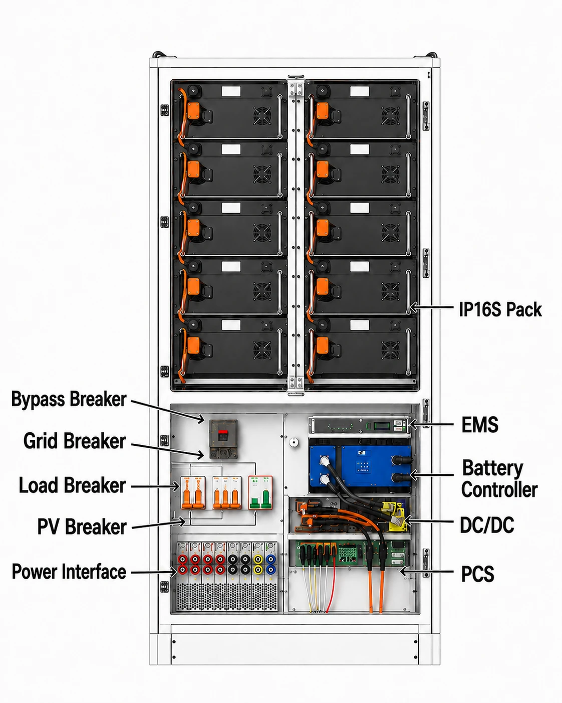 Aura cabinet internal component diagram